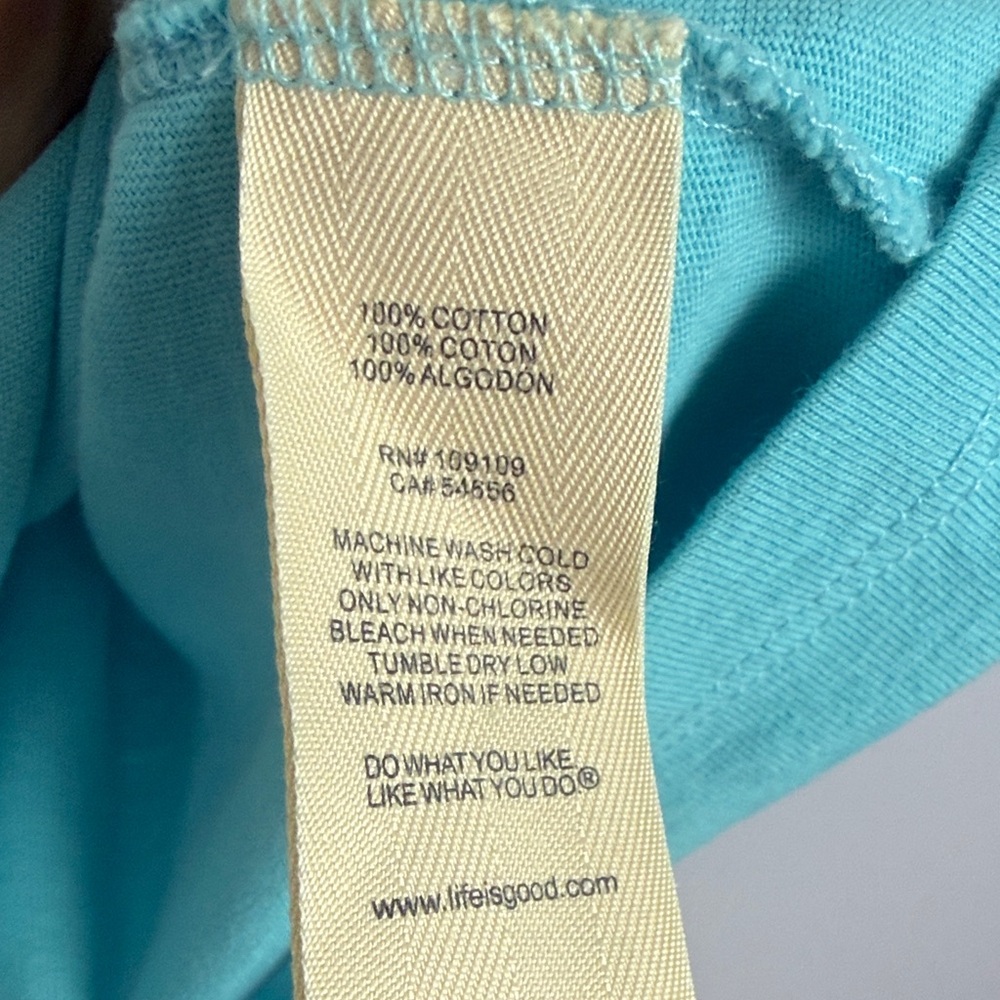 Life Is Good Turquoise "Made the Grade" Classic Fit Medium Graphic Tee - Picture 11 of 14